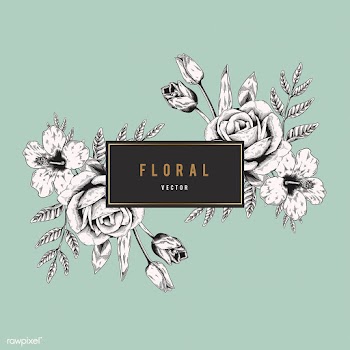 Romantic floral badge | Free stock vector - 553230