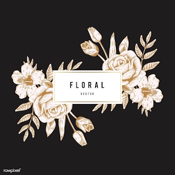 Romantic floral badge | Free stock vector - 553233