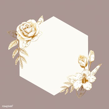 Romantic floral badge | Free stock vector - 553243