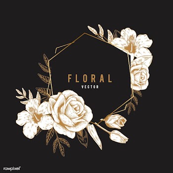 Romantic floral badge | Free stock vector - 553248