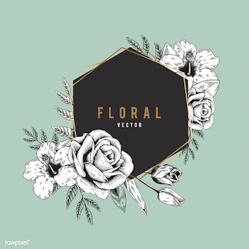 Romantic floral badge | Free stock vector - 553249
