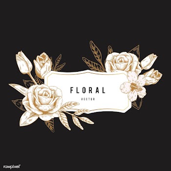 Romantic floral badge | Free stock vector - 553253