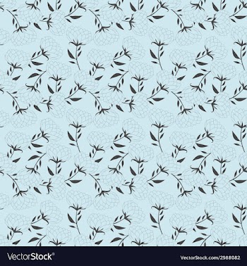 Romantic flowers silhouette seamless pattern on vector image
