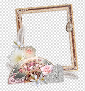 Romantic Frame, brown frame transparent background PNG clipart