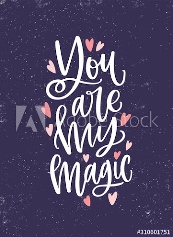 Romantic message vector lettering