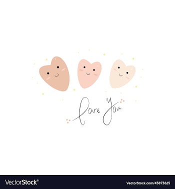 romantic postcard with heart and inscription