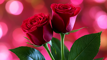 Romantic Red Roses Background