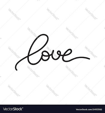 Romantic simple modern black lettering word love vector image