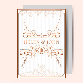 Romantic vintage art nouveau wedding invitati.. | Free stock vector - 519543