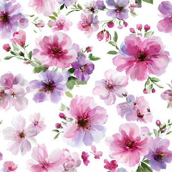 Romantic Watercolor Floral Pattern