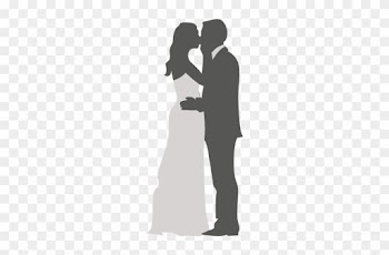 Romantic Wedding Couple Kissing - Pareja Besandose Png