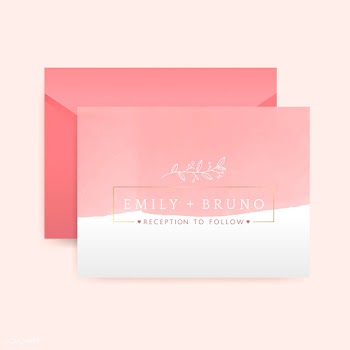 Romantic wedding invitation with envelope vec.. | Free stock vector - 524378