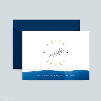 Romantic wedding invitation with envelope vec.. | Free stock vector - 524379