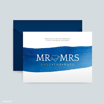 Romantic wedding invitation with envelope vec.. | Free stock vector - 524392