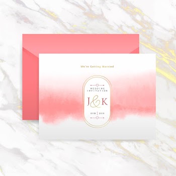 Romantic wedding invitation with envelope vec.. | Free stock vector - 524458