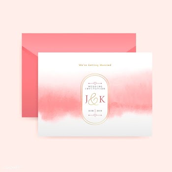 Romantic wedding invitation with envelope vec.. | Free stock vector - 524467