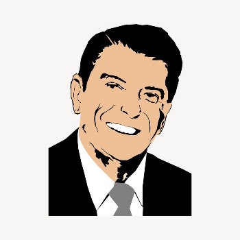 Ronald Reagan clipart, US president | Free Vector - rawpixel