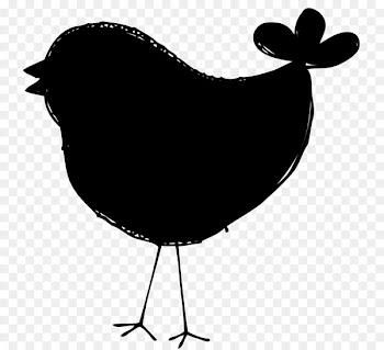 Rooster, Black White M, Silhouette, Chicken, Bird PNG
