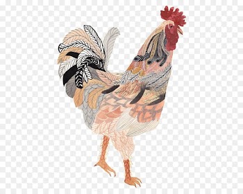 Rooster Chicken Paper Chinese New Year Lunar New Year - Colorful cock 