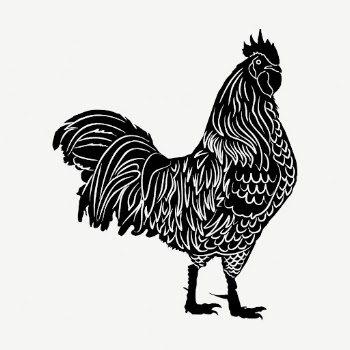 Rooster, farm animal collage element, | Free PSD - rawpixel