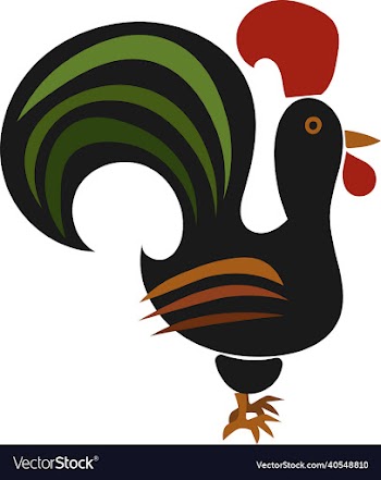 rooster icon farm life illust