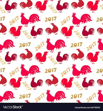 Rooster pattern2 vector image