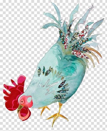 Rooster Polish chicken Watercolor painting Printing, painting transparent background PNG clipart