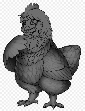 Rooster Sussex chicken Rhode Island Red Image Drawing - harpy pennant 