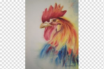 Rooster Watercolor painting Beak Feather Chicken as food, feather transparent background PNG clipart