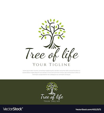 roots of life tree logo balance design template