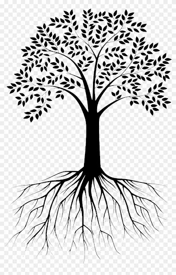 Roots - Tree With Roots Silhouette