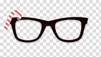 Ropa para dolls de navidad, eyeglasses frames illustration with candy cane transparent background PNG clipart