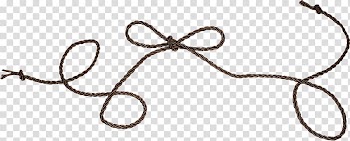 Rope bow Shoelace knot Ribbon, Brown bow rope transparent background PNG clipart