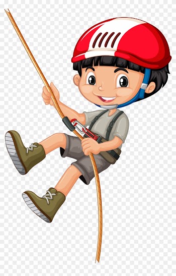 Rope Climbing Clip Art - Boy Climbing Tree Cartoon