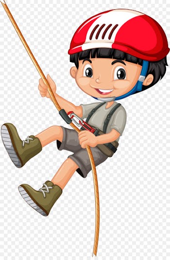 Rope climbing Clip art - Vector painted boy climbing 