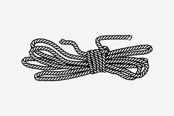 Rope collage element, vintage illustration | Free PSD Illustration - rawpixel