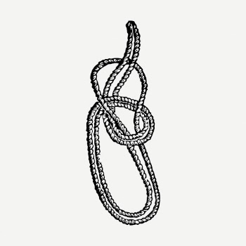 Rope drawing clipart, bowline on bight | Free PSD - rawpixel