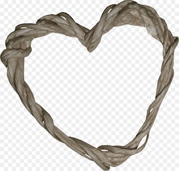 Rope Heart Hemp - Brown twigs Heart 