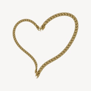 Rope heart sticker, Valentine's celebration | Free Vector - rawpixel