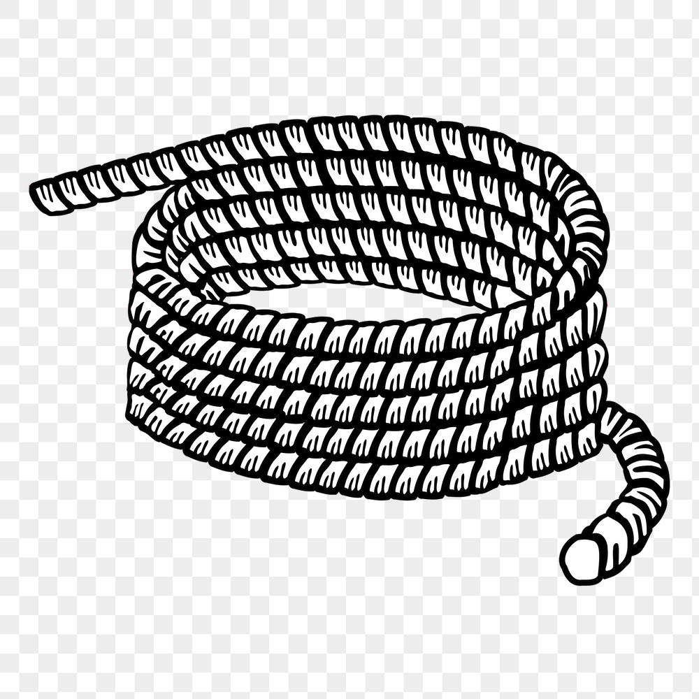 Rope line art png sticker | Free PNG - rawpixel