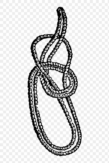 Rope png sticker, bowline on bight | Free PNG - rawpixel