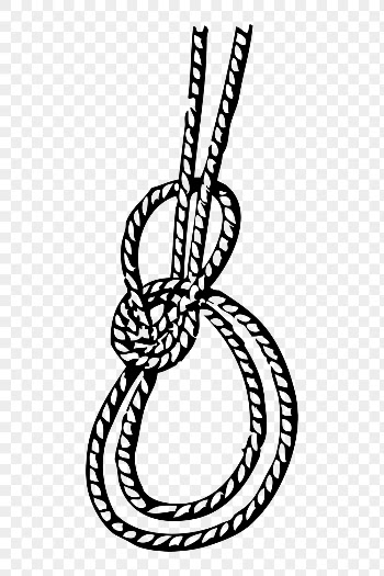 Rope png sticker, bowline on bight | Free PNG - rawpixel