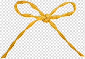 Rope Shoelace knot Ribbon, Orange bow rope transparent background PNG clipart