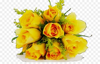 Rosa amarela Yellow Flower bouquet Red -  