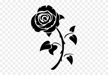 Rosa Dxf De Autocad Clip Art - Rose Svg Silhouette