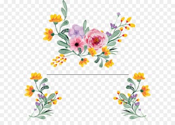 Rosa multiflora Pink flowers Nosegay Flower preservation - Invitation to watercolor flowers 