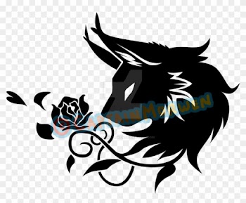 Rose Cat Design Silhouette - Rose Silhouette