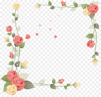 Rose Clip art - floral frame 