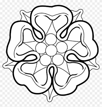 Rose Clip Art - Yorkshire Rose Black And White