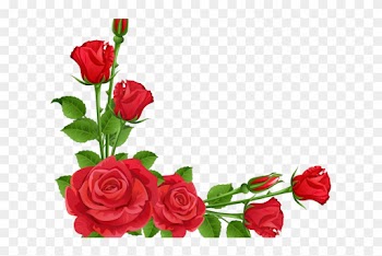 Rose Clipart Clip Art - Red Flowers Frame Png